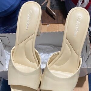 Calvin Klein Cream Mules for Women